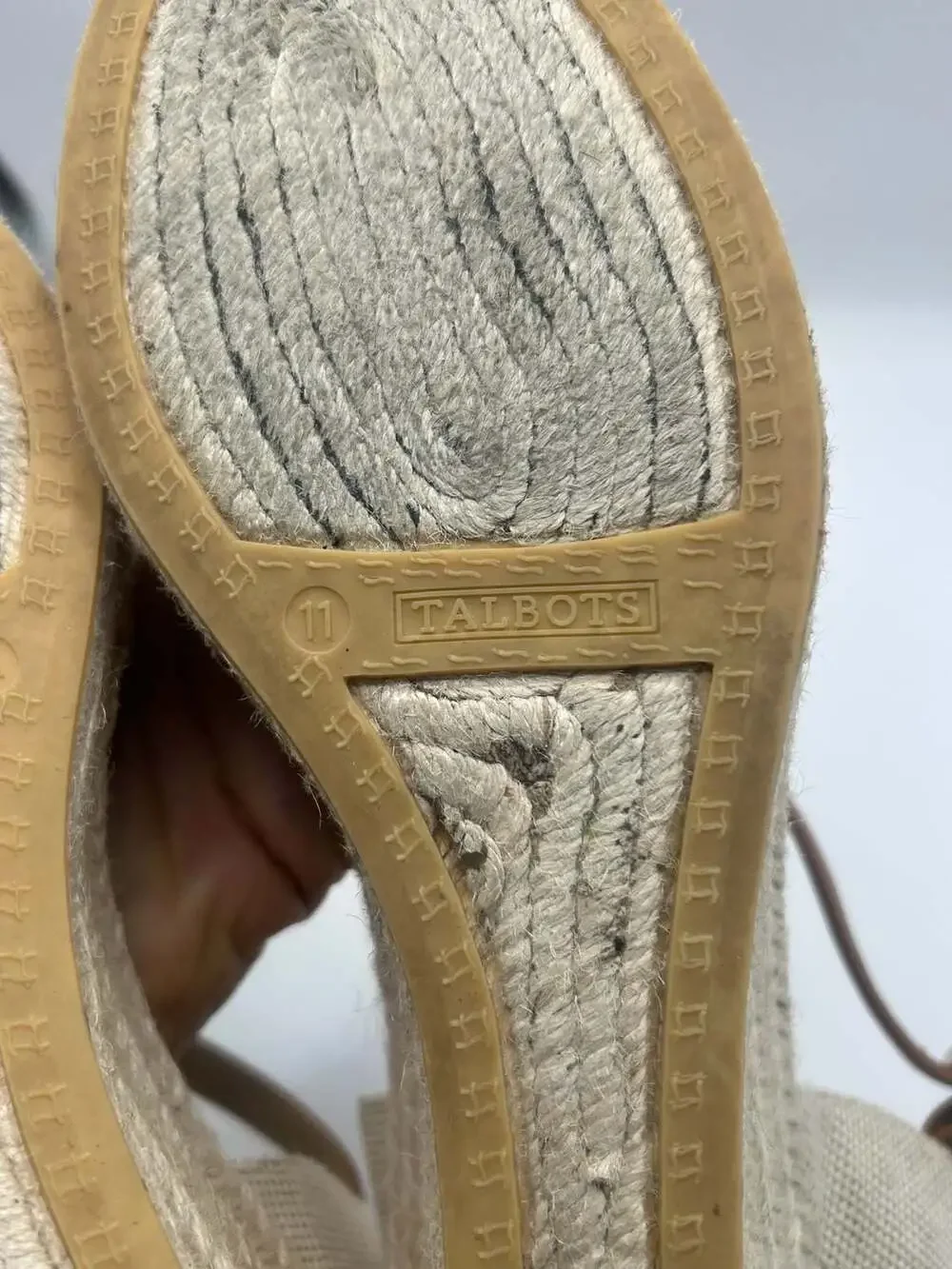 Talbots Lyndsay Lace & Raffia Espadrille Wedges